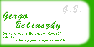 gergo belinszky business card